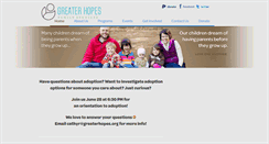 Desktop Screenshot of greaterhopes.org
